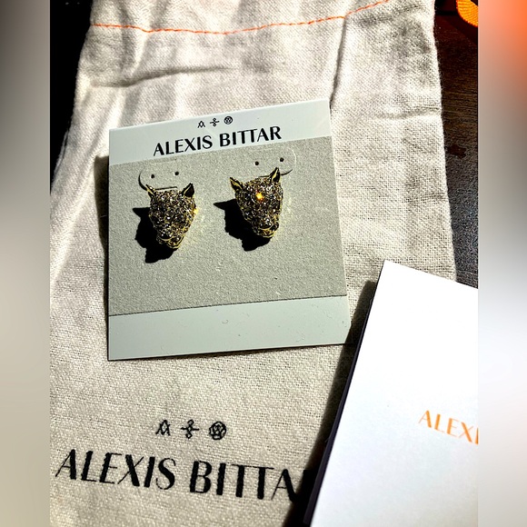 Alexis Bittar Gold and Silver Panther Earrings - NWT, one size